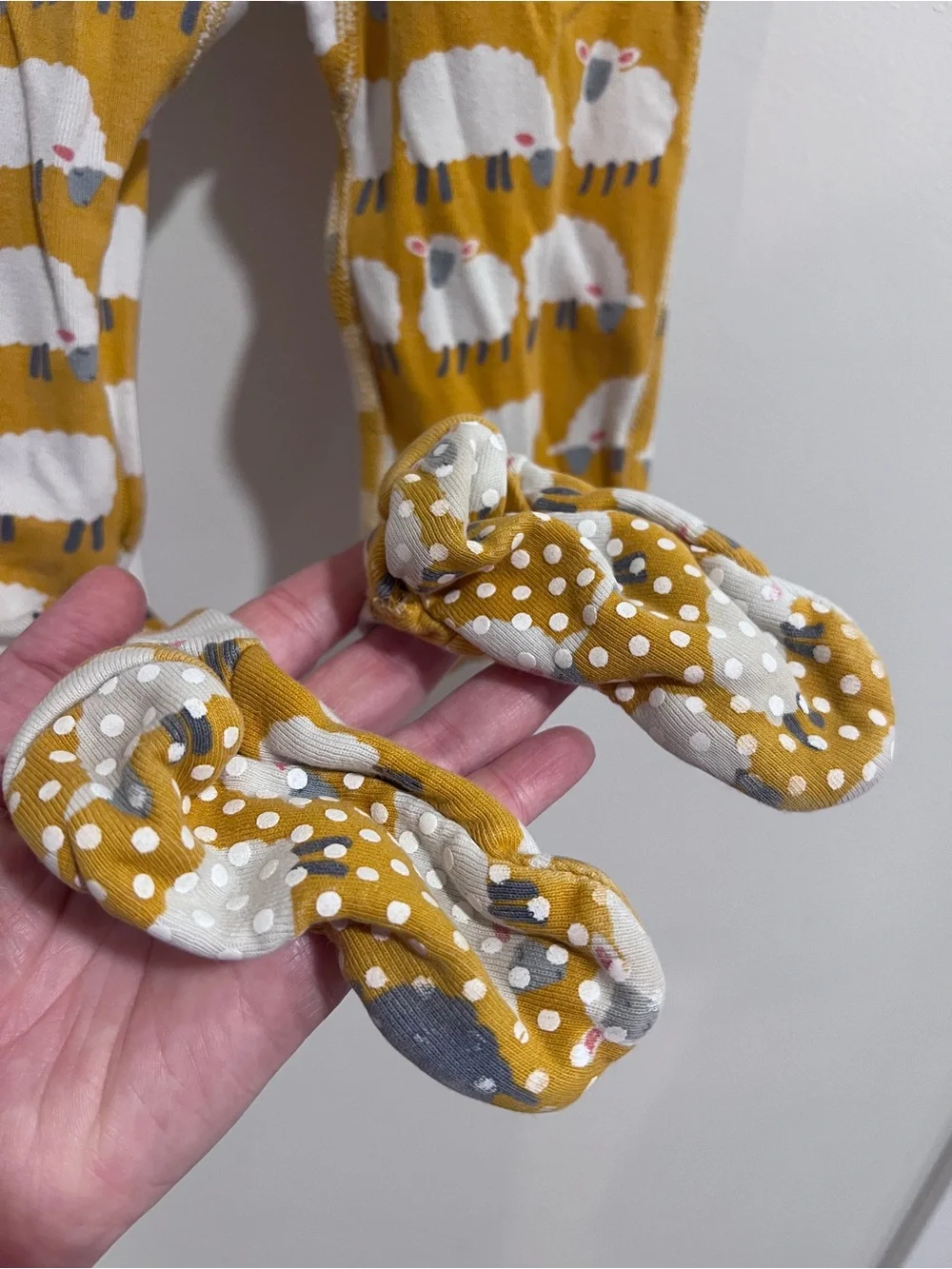 Hanna Andersson Counting Sheep Organic Cotton Footed Pajamas 3T